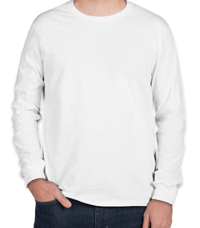 Anvil Long Sleeve Jersey T-shirt - White