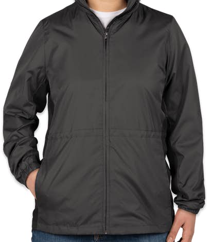 Port Authority Ladies Core Colorblock Full Zip Jacket - Battleship Grey / Black