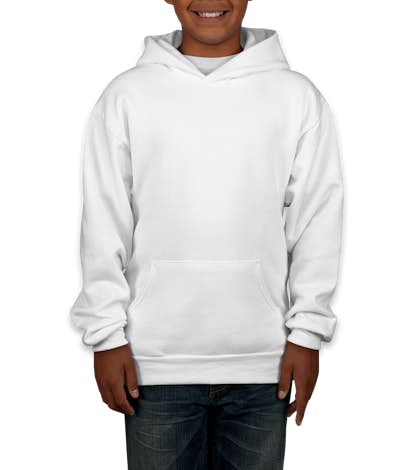 Hanes Youth EcoSmart® 50/50 Pullover Hoodie - White