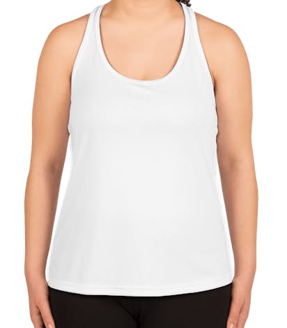 All Sport Ladies Performance Racerback Tank - White