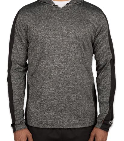 Rawlings Heather Colorblock Performance Hooded Shirt - Heather Charcoal
