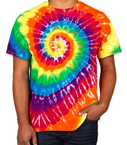 Dyenomite 100% Cotton Rainbow Tie-Dye T-shirt - Michelangelo