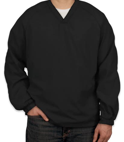 Sport-Tek V-Neck Windshirt - Black