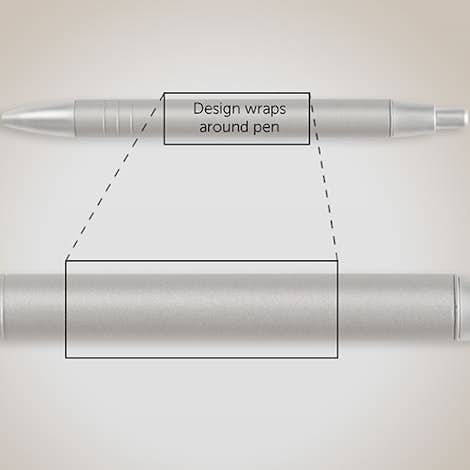 BIC WideBody Metal Ball Pen (black ink) - Silver / Chrome