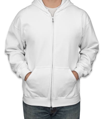 Canada - Gildan Midweight Zip Hoodie - White