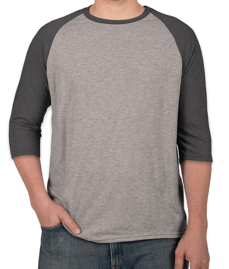 Custom Anvil Tri-Blend Baseball Raglan - Design Long Sleeve T-shirts ...