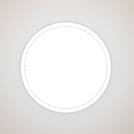 Full Color 3 in. Circle Vinyl Decal - White