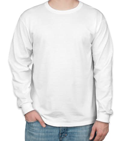 Jerzees 50/50 Long Sleeve T-shirt - White