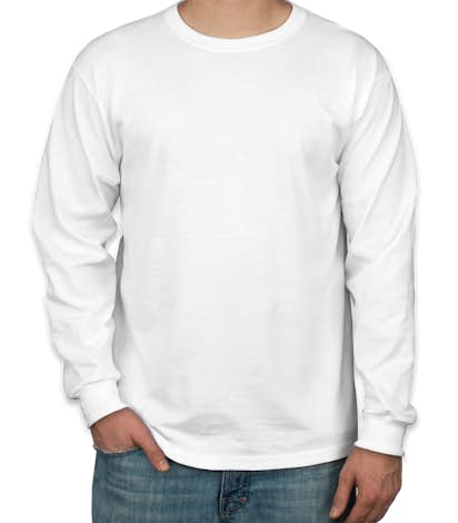 Canada - Jerzees 50/50 Long Sleeve T-shirt - White