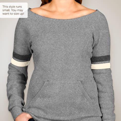 Canada - Alternative Apparel Ladies Tri-Blend Wideneck Sweatshirt - Eco Grey