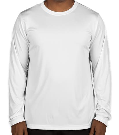 Team 365 Zone Long Sleeve Performance Shirt - White
