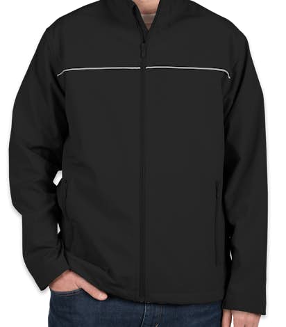 Harriton Reflective Soft Shell Jacket - Black