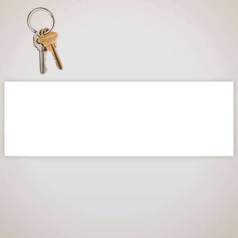 11.5 in. x 3.75 in. Rectangular Bumper Sticker - White