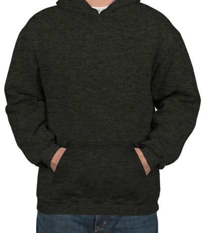 Bayside Heavyweight USA Pullover Hoodie - Charcoal Heather