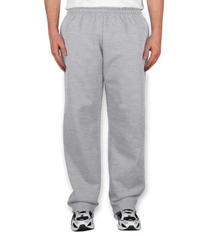 Gildan 50/50 Open Bottom Sweatpants - Ash