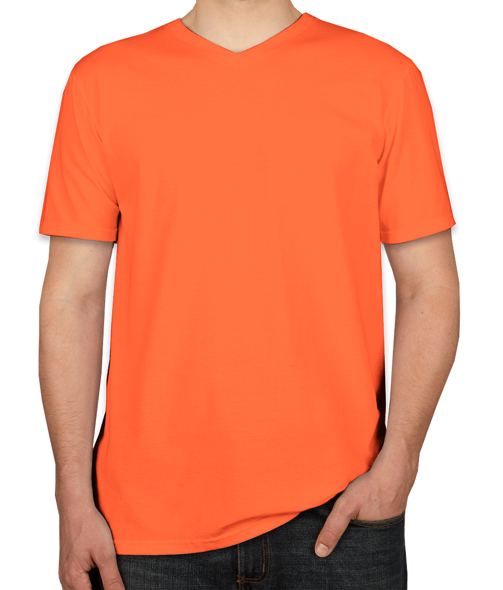 Custom District Neon VNeck Tshirt Design Short Sleeve Tshirts Online at