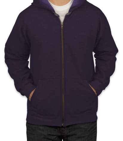 Gildan Vintage Zip Hoodie - Blackberry