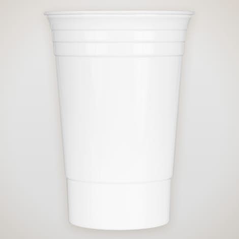 16 oz. Reusable Plastic Party Cup - White