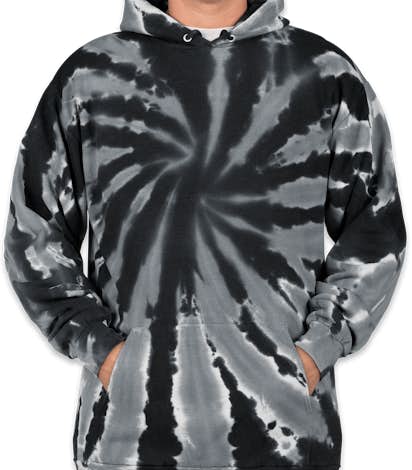 Port & Company Tie-Dye Pullover Hoodie - Black