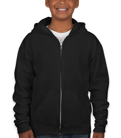 Jerzees Youth Nublend® 50/50 Zip Hoodie - Black