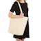 Large Natural Gusseted 100% Cotton Canvas Tote - Other View: 1