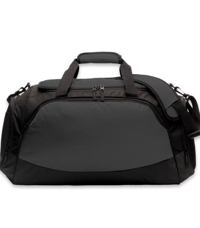 Medium Active Duffel Bag - Embroidered - Dark Charcoal / Black