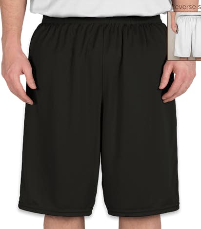 High Five Competition Reversible Basketball Shorts - Black / White