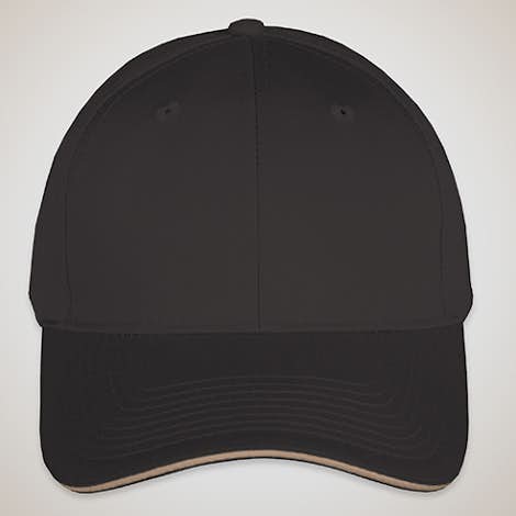 Port & Company Sandwich Bill Hat - Black / Khaki