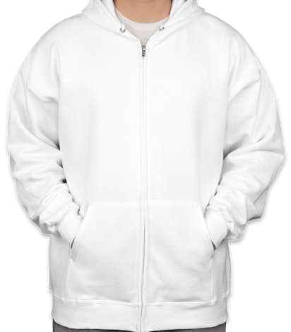 Hanes Ultimate Heavyweight Zip Hoodie - White