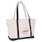Large Heavyweight Cotton Zippered Boat Tote