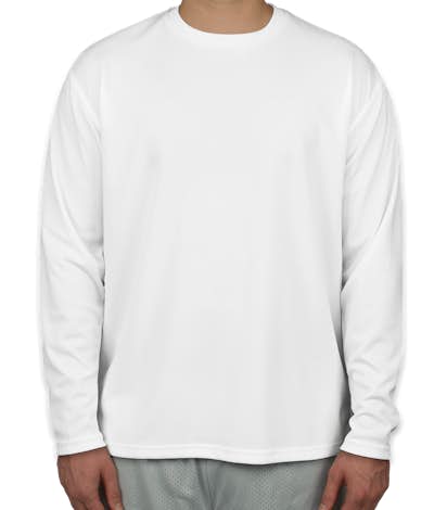 Sport-Tek Dri-Mesh Long Sleeve Performance Shirt - White