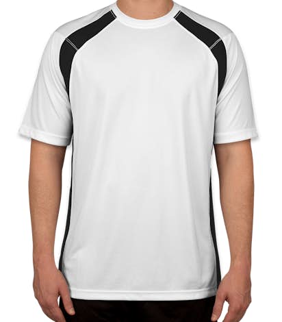 Sport-Tek Colorblock Performance Shirt - White / Black