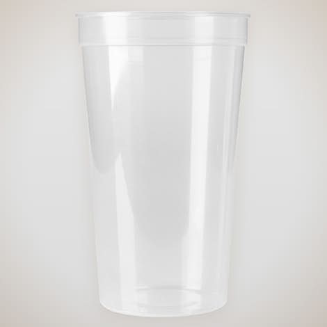 32 oz. Translucent Plastic Stadium Cup - Icee Clear