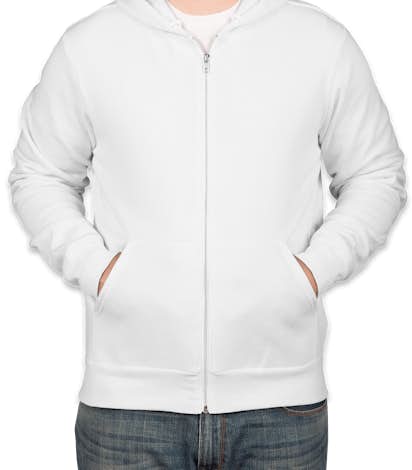 Canvas Ultra Soft Zip Hoodie - White