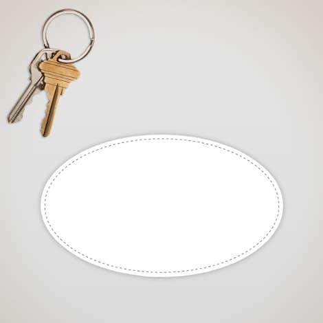 5.75 in. x 3.375 in. Oval Car Magnet - White