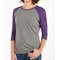 District Ladies Tri-Blend Baseball Raglan - Other View: 1