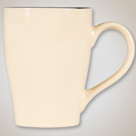 16 oz. Ceramic Two-Tone Sherwood Mug - Sand / Black