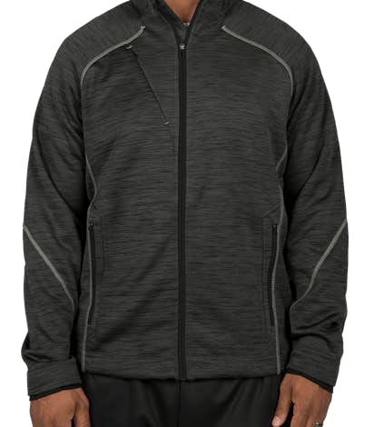 North End Melange Tech Fleece Lined Jacket - Carbon / Black