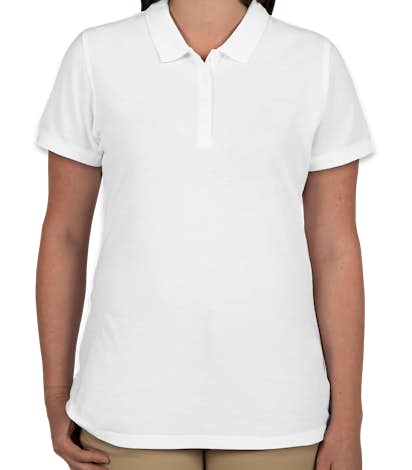 Port Authority Ladies Lightweight Classic Pique Polo - White