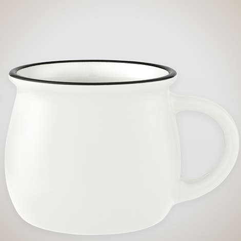 14 oz. Two-Tone Tulip Mug - White
