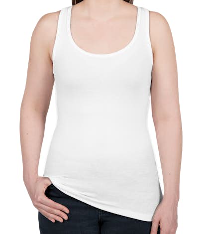 Next Level Juniors Jersey Racerback Tank - White