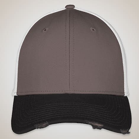 New Era Vintage Distressed Contrast Hat - Black / Graphite / White