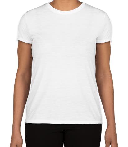 Gildan Ladies Soft Jersey Performance Shirt - White