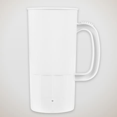 22 oz. Plastic Beverage Mug - White