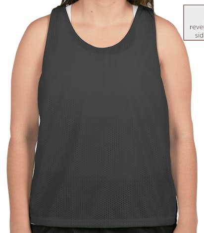 Augusta Ladies Reversible Colorblock Practice Pinnie - Black / White
