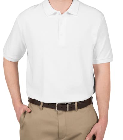 Gildan Double Pique Polo - White