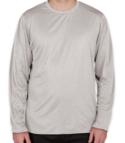 Champion Vapor Heather Long Sleeve Performance Shirt - Oxford Grey