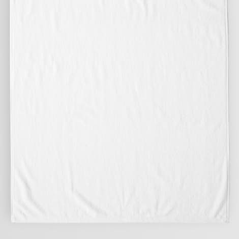Heavyweight Embroidered Beach Towel - White