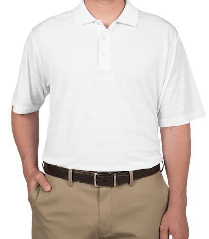 Adidas ClimaLite Textured Performance Polo - White