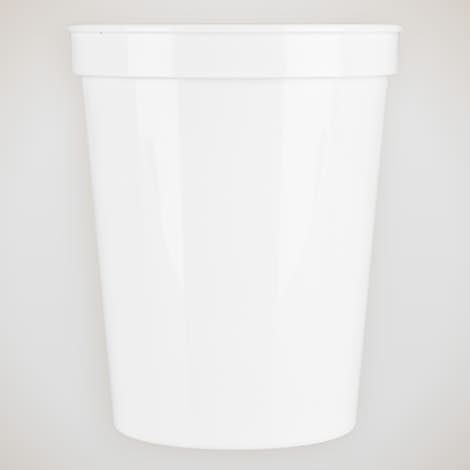 16 oz. Plastic Stadium Cup - White